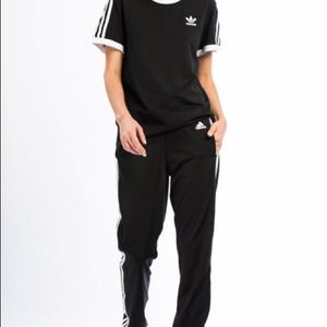 Adidas d2m straight black sports pants